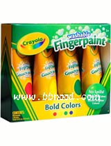 美国Crayola绘儿乐4色可水洗手指颜料新款（ 55-0011）   